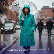 4oz Polyester NR005 Breathable Waterproof Fabric Teal