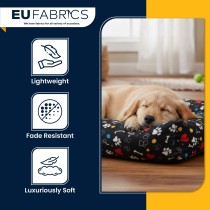 Anti Pill Printed Fleece Fabric Black