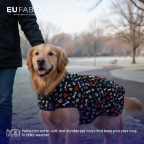 Anti Pill Printed Fleece Fabric Black