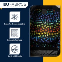 Anti Pill Printed Fleece Fabric Rainbow