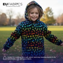 Anti Pill Printed Fleece Fabric Rainbow