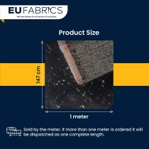 Flecked Upholstery Fabric  Black with White Fleck 1