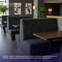 Flecked Upholstery Fabric  Black with White Fleck 1