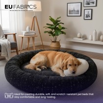 Flecked Upholstery Fabric  Black with White Fleck 1