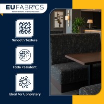 Flecked Upholstery Fabric  Black with White Fleck 1