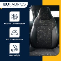 Flecked Upholstery Fabric  Black with White Fleck 1