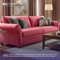 Clearance Fire Retardant Velvet Salmon 1