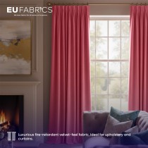 Clearance Fire Retardant Velvet Salmon 1