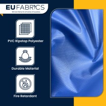 Fire Resistant Ripstop Polyester Canvas Royal1