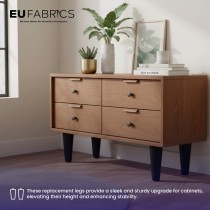 18cm / 7" Round Tapered Wooden Replacement Legs x4