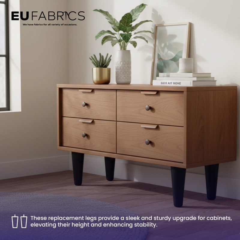 18cm / 7" Round Tapered Wooden Replacement Legs x4