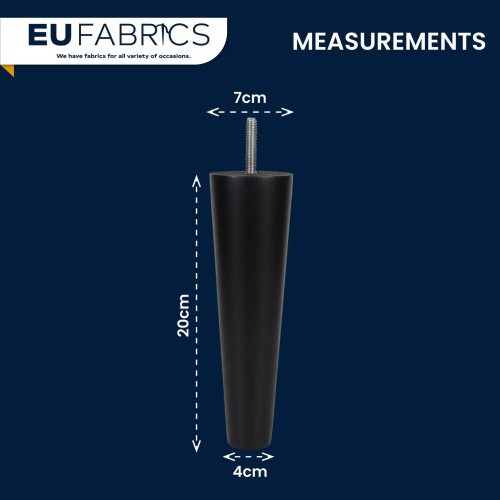 18cm / 7" Round Tapered Wooden Replacement Legs x4