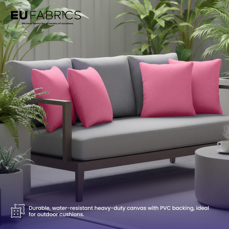 Canvas PVC Heavy Duty Fabric Pink2