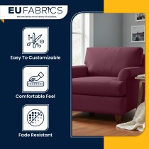 Fabric for Throws and Cushions Plum