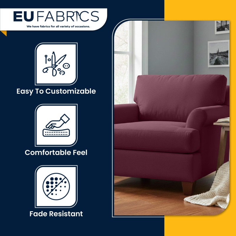 Fabric for Throws and Cushions Plum