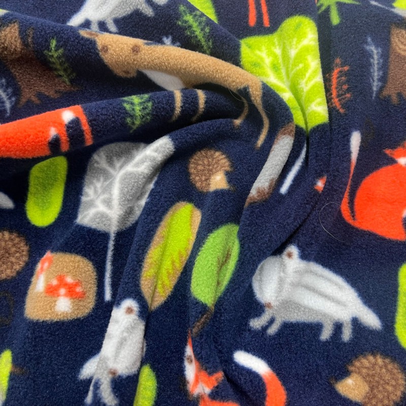 Cuddle Fleece Fabric Navy3