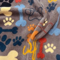 Cuddle Fleece Woof Design brown2