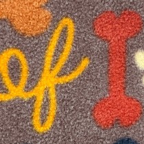 Cuddle Fleece Woof Design brown3