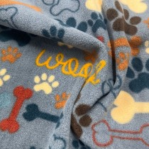 Cuddle Fleece Woof Design Grey2