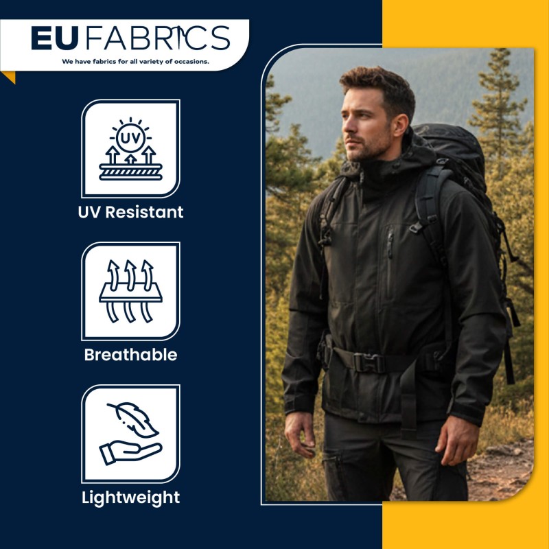 100% Nylon Fabric Nylon Black 1