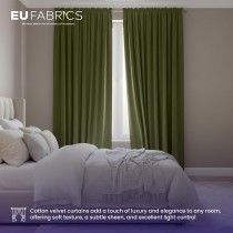 Cotton Velvet Fabric Dressmaking Olive Green