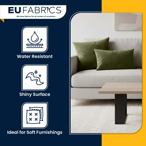 Cotton Velvet Fabric Dressmaking Olive Green