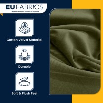 Cotton Velvet Fabric Dressmaking Olive Green