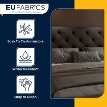 Luxury Soft Feel Leather Look Fabric Black 2
