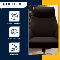Luxury Soft Feel Leather Look Fabric Black 2