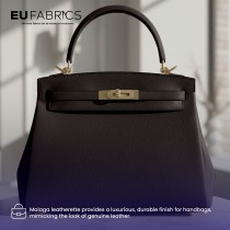 Luxury Soft Feel Leather Look Fabric Black 2