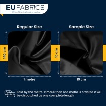 Luxury Soft Feel Leather Look Fabric Black 2