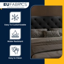 Luxury Soft Feel Leather Look Fabric Black 2