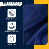 Luxury Soft Feel Leather Look Fabric Black 2