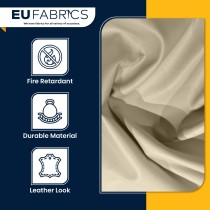 Luxury Soft Feel Leather Look Fabric Black 2