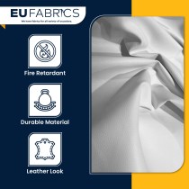 Luxury Soft Feel Leather Look Fabric Black 2