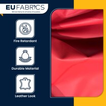 Luxury Soft Feel Leather Look Fabric Black 2