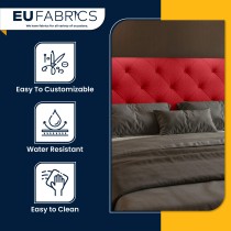 Luxury Soft Feel Leather Look Fabric Black 2