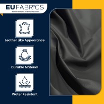 Luxury Soft Feel Leather Look FabricR Grey2