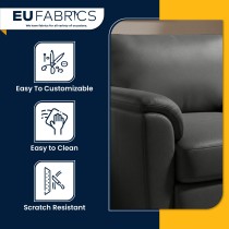 Luxury Soft Feel Leather Look FabricR Grey2