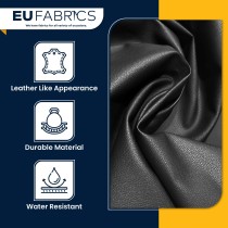 Luxury Soft Feel Leather Look FabricR Grey2