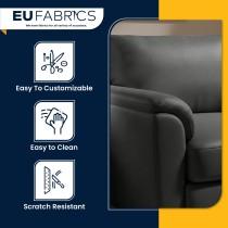 Luxury Soft Feel Leather Look FabricR Grey2