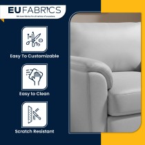 Luxury Soft Feel Leather Look FabricR Grey2