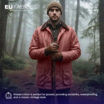 Cotton Canvas Waxed Fabric Red2