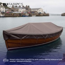 Cotton Canvas Waxed Fabric Red2