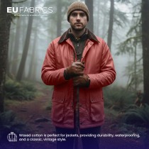 Cotton Canvas Waxed Fabric Red2