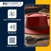 Cotton Canvas Waxed Fabric Red2