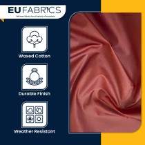 Cotton Canvas Waxed Fabric Red2