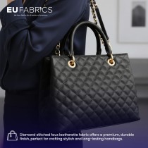 Diamond Stitched Leatherette black