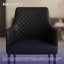 Diamond Stitched Leatherette black