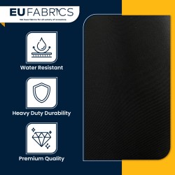 Black 17.5oz Waxed Cotton Canvas Fabric 10m | EU Fabrics